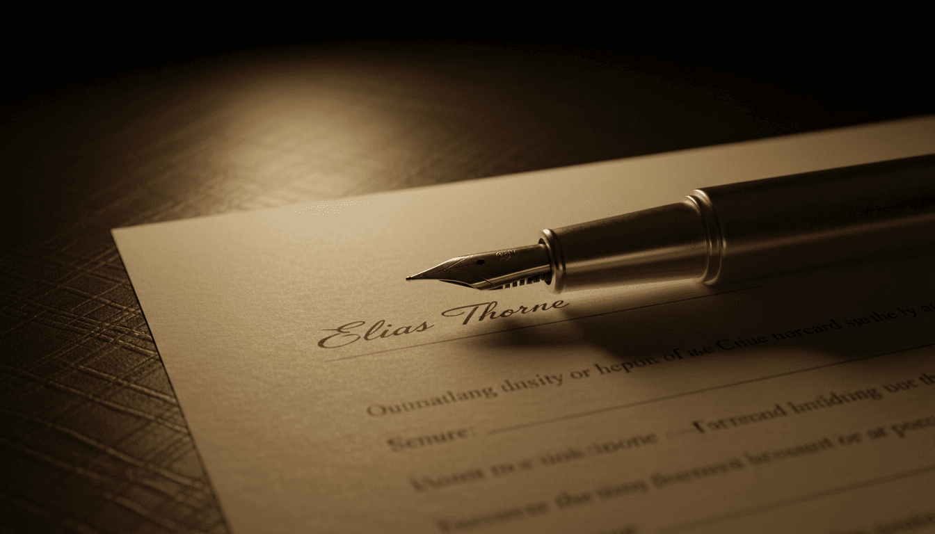 Stylo plume posé sur un contrat d'acquisition