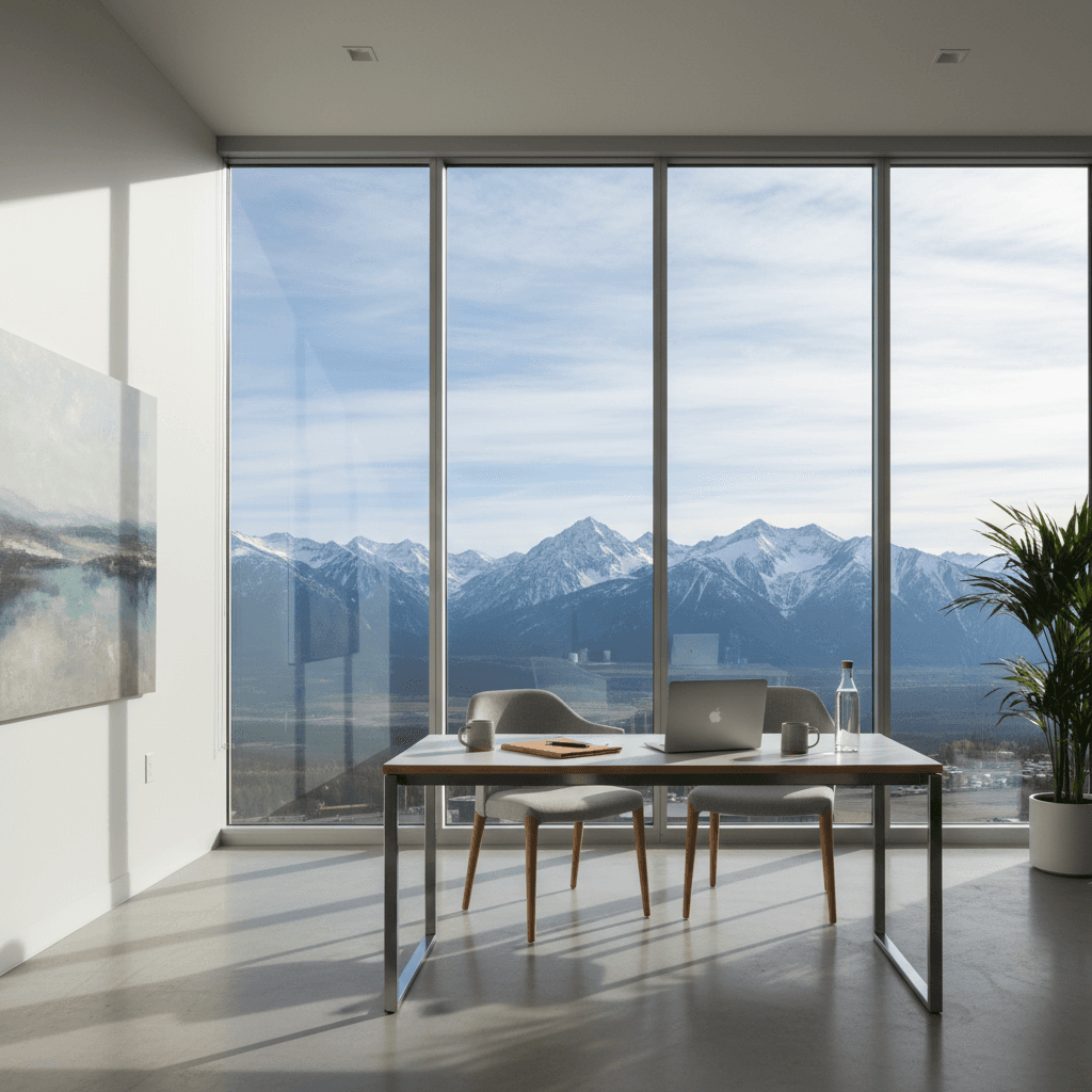 Bureau de HS HOLDING GROUP LLC à Kalispell avec vue sur les montagnes