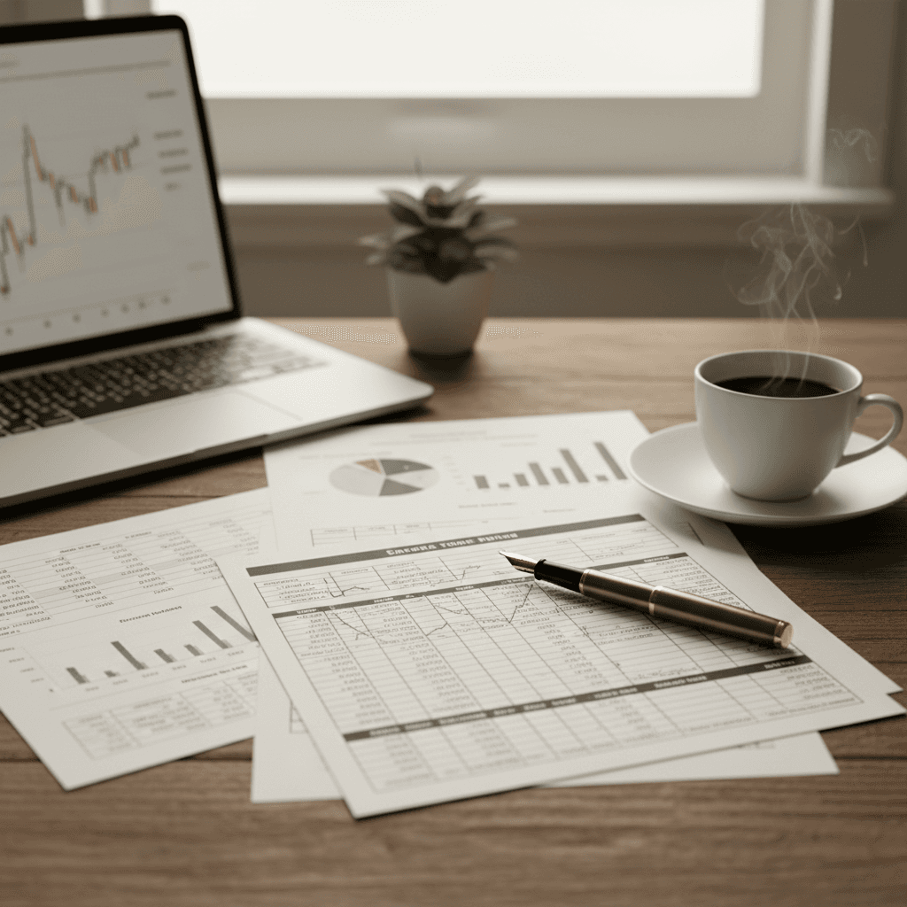 Documents et outils d'analyse sur le bureau de Kallet KRASSO